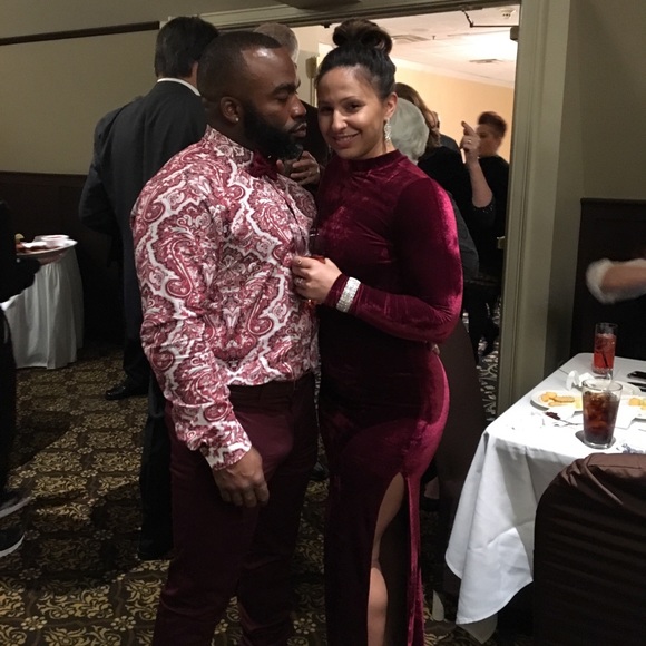 Velvet full length dress - Picture 3 of 4